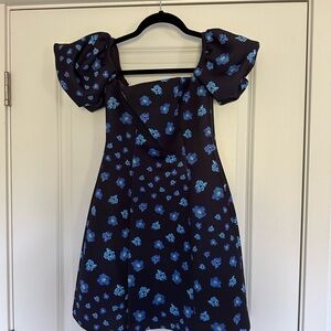 ASOS Structured Mini Dress with Puff Sleeves